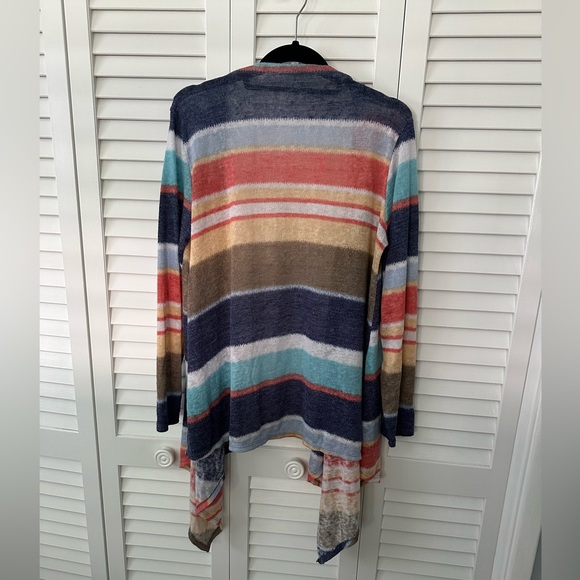 Gorgeous! EUC striped asymmetrical sweater from White Birch, size medium - Picture 4 of 8